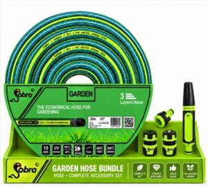 COBRA GARDEN haveslange 3 lags 1/2" sæt
