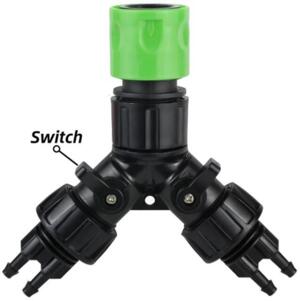 Quick kobling til 4mm Vandingssæt. Praktisk Y- og 4-vejs slangedeler