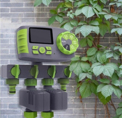 Automatic 4-Zone Irrigation System Vandings ur med 2 magnetventil