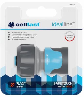 Cellfast Slangekobling SAFETOUCH IDEAL™ 3/4" M/STOP (206)