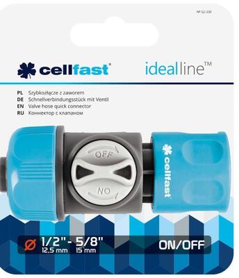 Cellfast Slangekobling med on/off 1/2" (205)