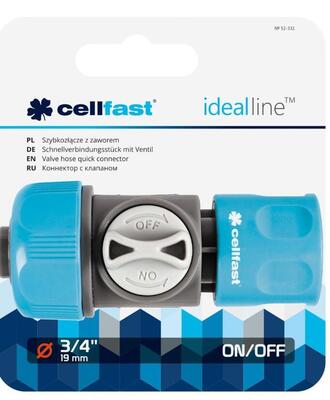Cellfast Slangekobling med on/off 3/4" (207)