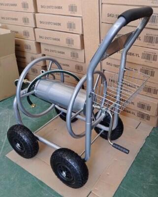 Metal 4X4 Slangevogn til 135m ½  SØLV