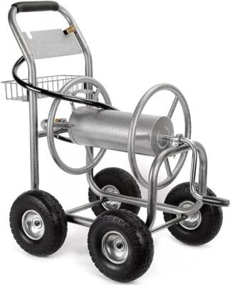 Metal 4X4 Slangevogn til 135m ½  SØLV