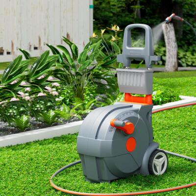 40 m haveslangevogn 1/2" (13 mm) — Easy Roll, inkl. sprøjtepistol