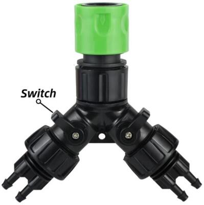 Quick kobling til 4mm Vandingssæt. Praktisk Y- og 4-vejs slangedeler