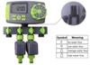 Automatic 4-Zone Irrigation System Vandings ur med 2 magnetventil